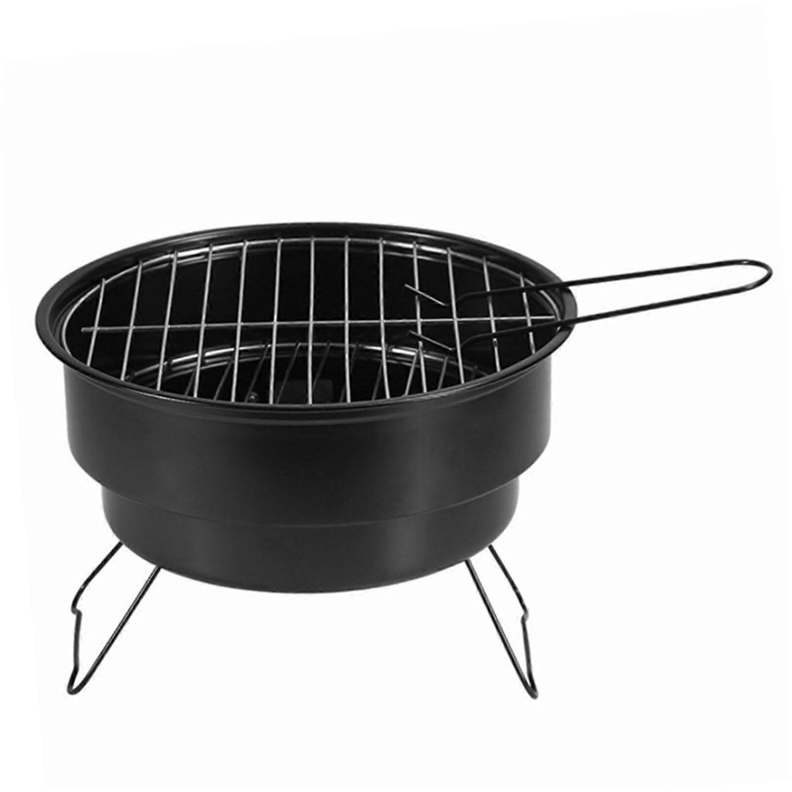 Charcoal Barbecue, Versatile, DeformResistant, Portable for Camping Picnics, Sturdy Metal, Easy Setup