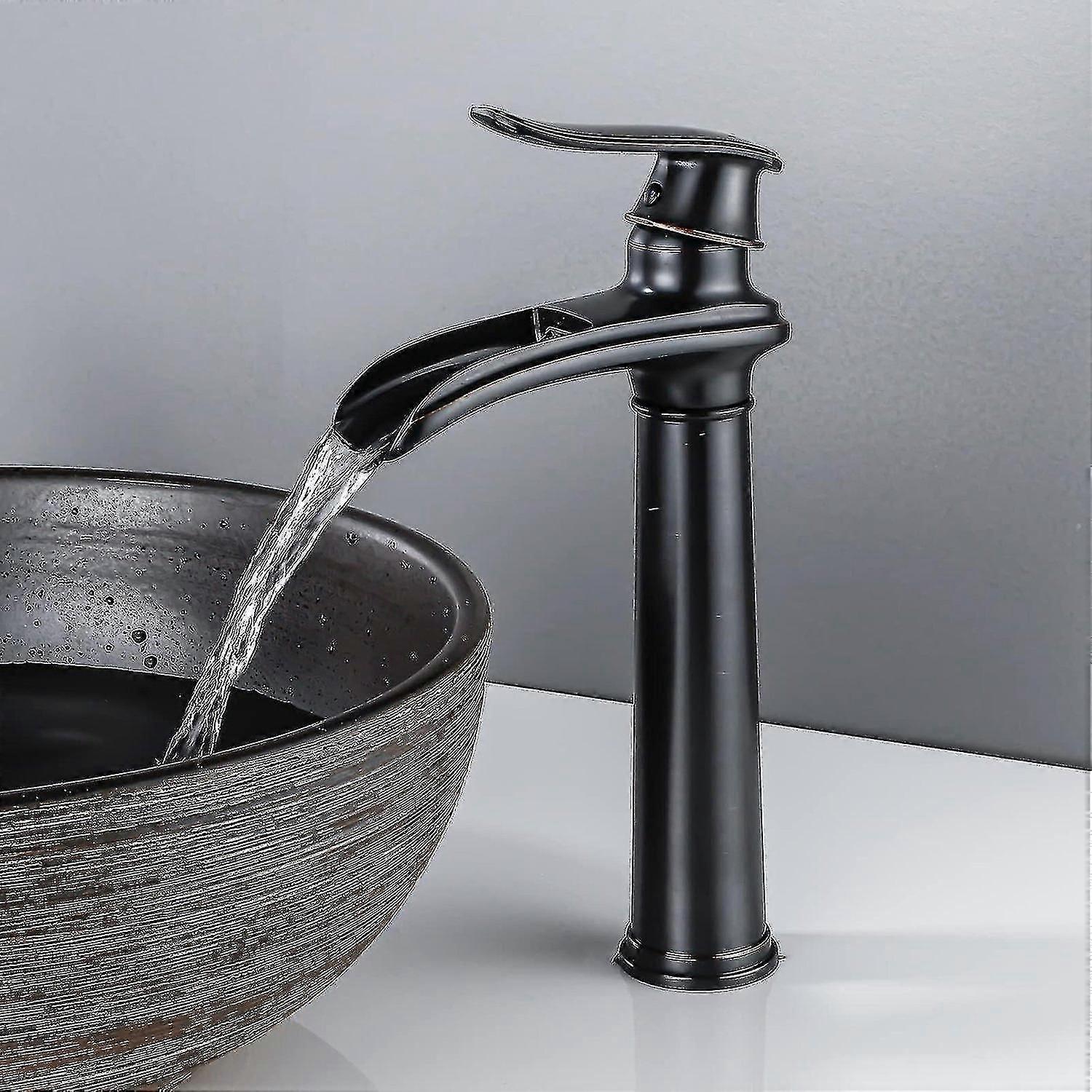 Bathroom Faucet Black Waterfall Basin Faucet