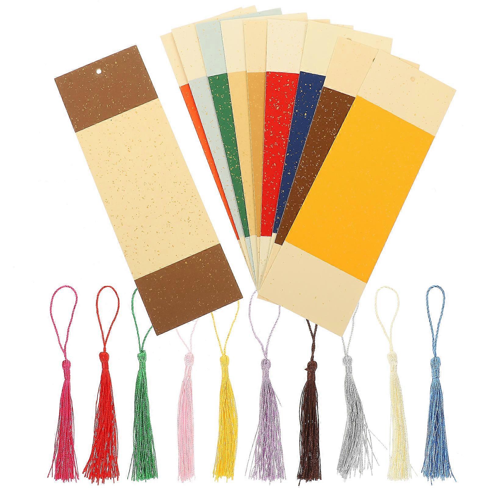 Diy Bookmarks With Tassel Chinese Style For Books Reading Materials 10 Sets