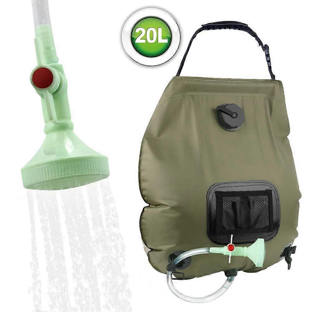 Solar Shower Bag for Camping & Hiking – Portable Water Storage with Shower Nozzle & Temperature Display, Lightweight Outdoor Gear