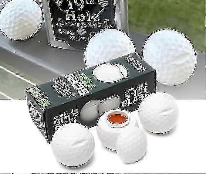3 st/set golfbollformade snapsglas för golfälskare