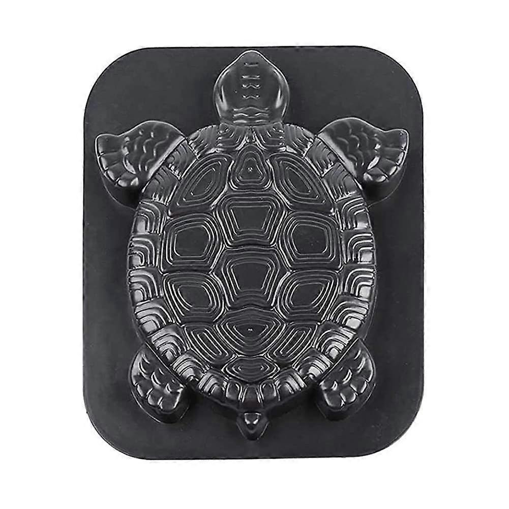 1 Piece Turtleshaped Stepping Stone Mold Concrete Cement Mold Walk Maker DIY Guide Garden Lawn Black