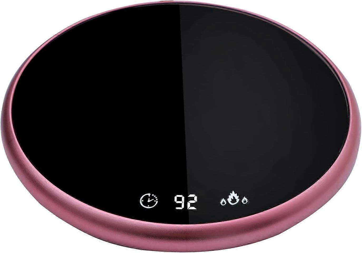 Coffee cup beverage heater, heating coaster with 2 temperature settings, desktop coffee heater, timed automatic shutoff.