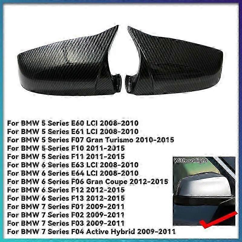 Real Carbon Fiber Car Side Rearview Mirror Cover for Certain Brand Models E60 LCI, F10, F11, E61, F01, F02, E63, E64, F12, F13