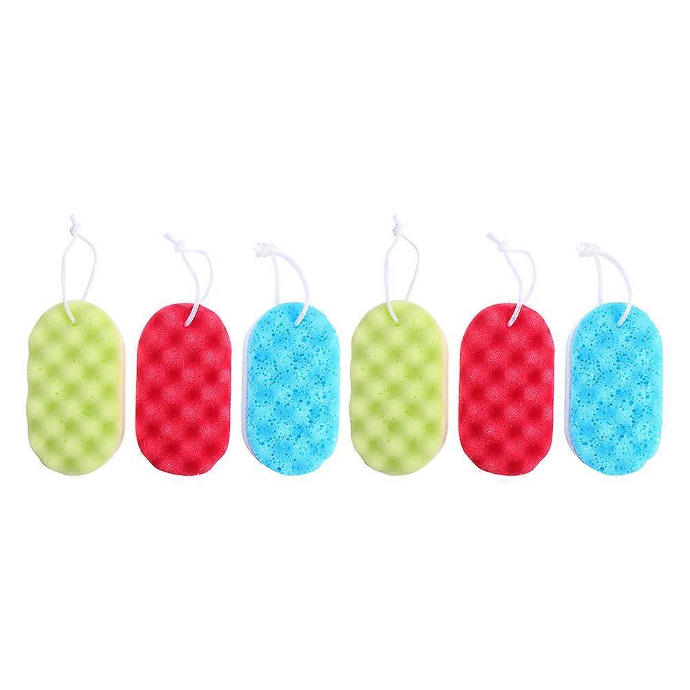 6 Pieces Assorted Sponge for Gentle Skin Cleaning and Exfoliating in Shower