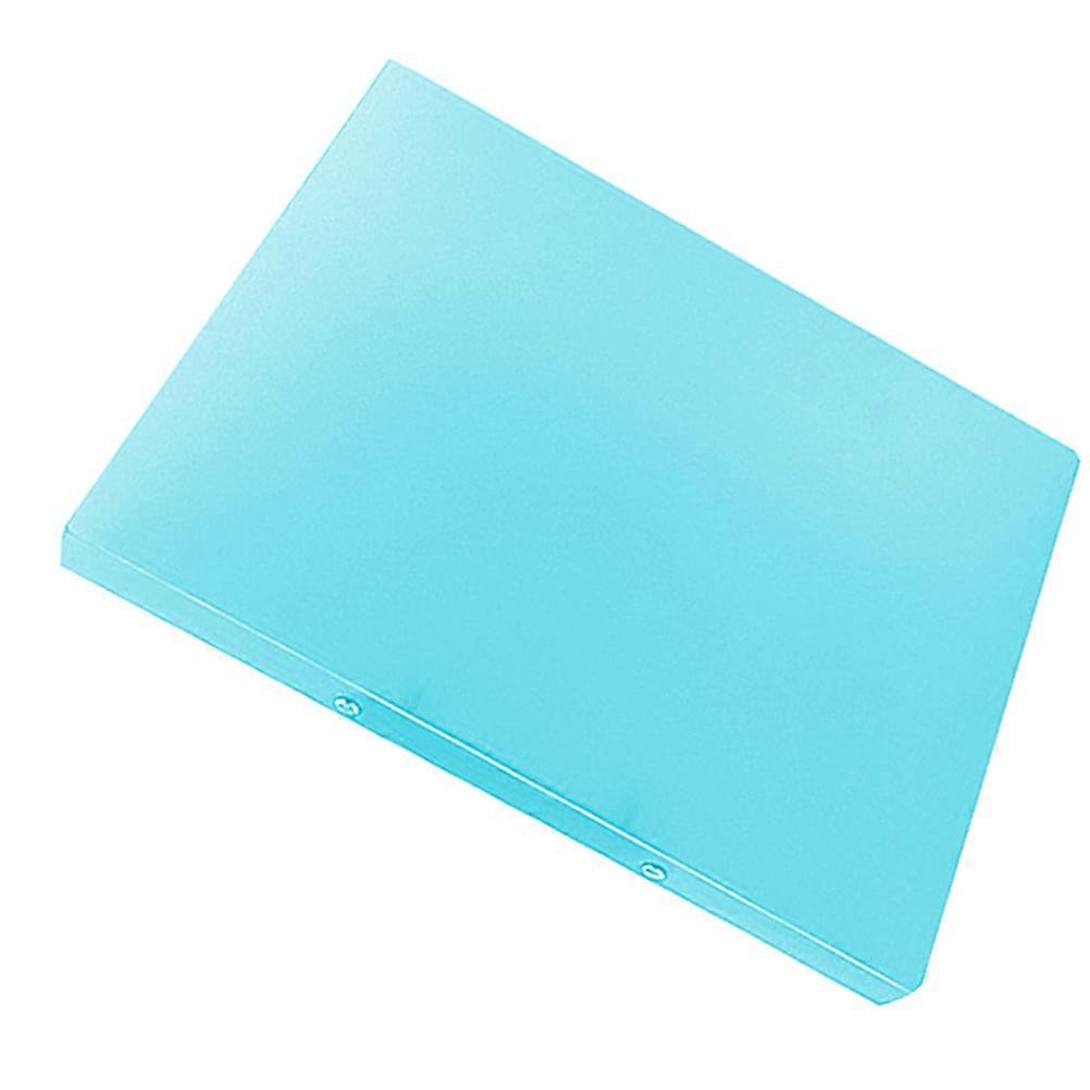 Loose-Leaf Binder for Files Holding 3Pcs Blue Document File Folder