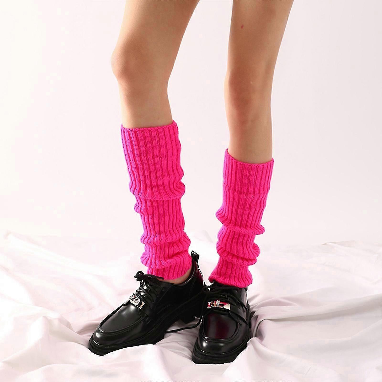 מחממי רגליים לנשים, חורף נשים מעל הברך גרביים ללא רגליים לסרוג מחממי רגליים 41-42 ס"מ