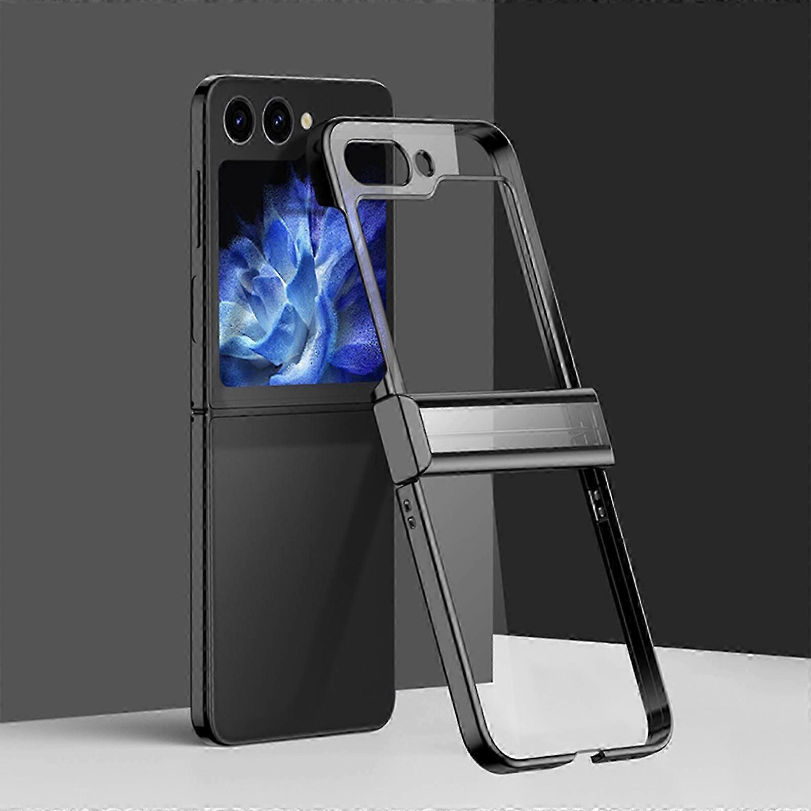 for Samsung Galaxy Z Flip 6 Case Electroplating Transparent Shockproof Protective Case, Simple and Anti-Drop Creativity Case for Flip 6