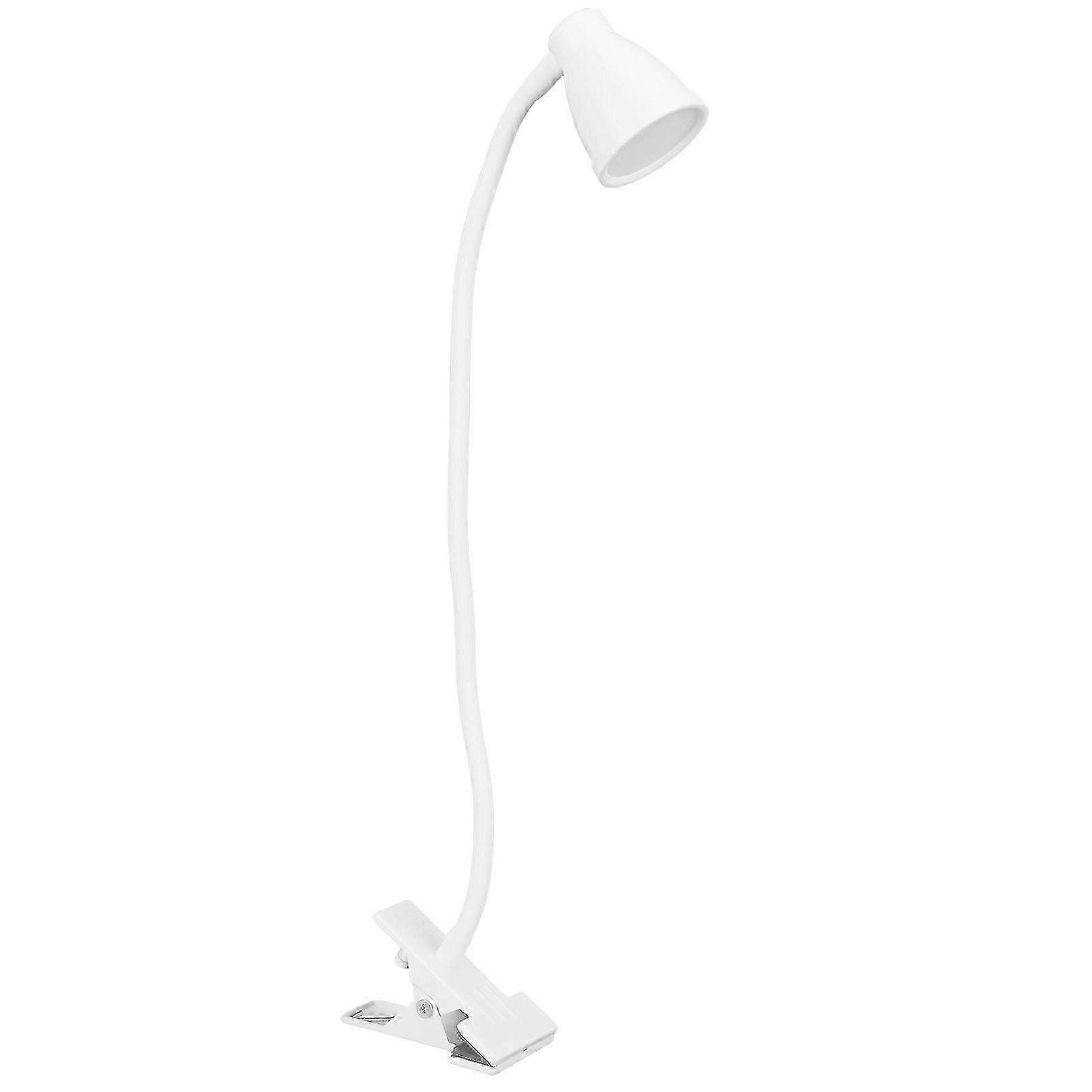 Adjustable USB Clip Reading Light - Modern & Minimalist Indoor Lighting (White)