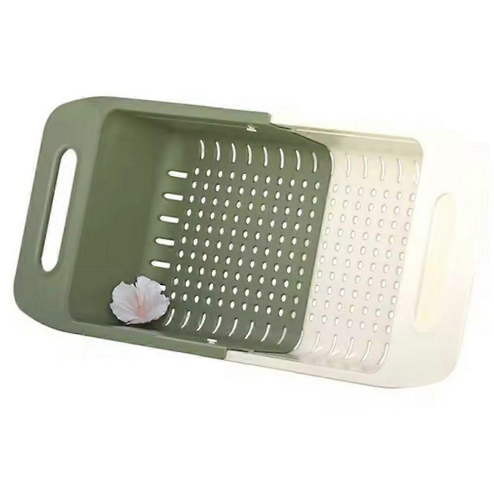 Telescoping Kitchen Washing Vegetable Fruits Plastic Draining Basket Dish Rack Washing Vegetables S