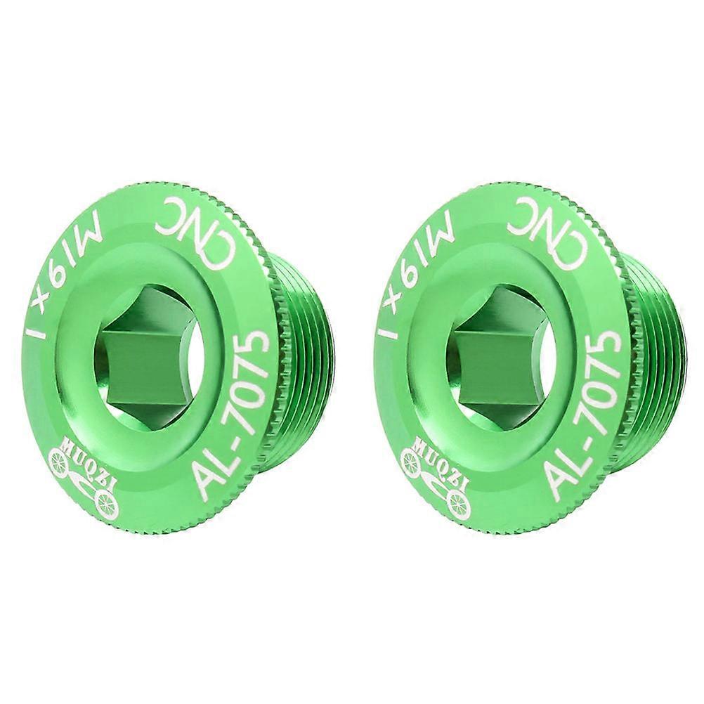 Portable Bike Crank Cover Made of Aluminum Alloy in Green Color for Easy Storage and Use 2Pcs