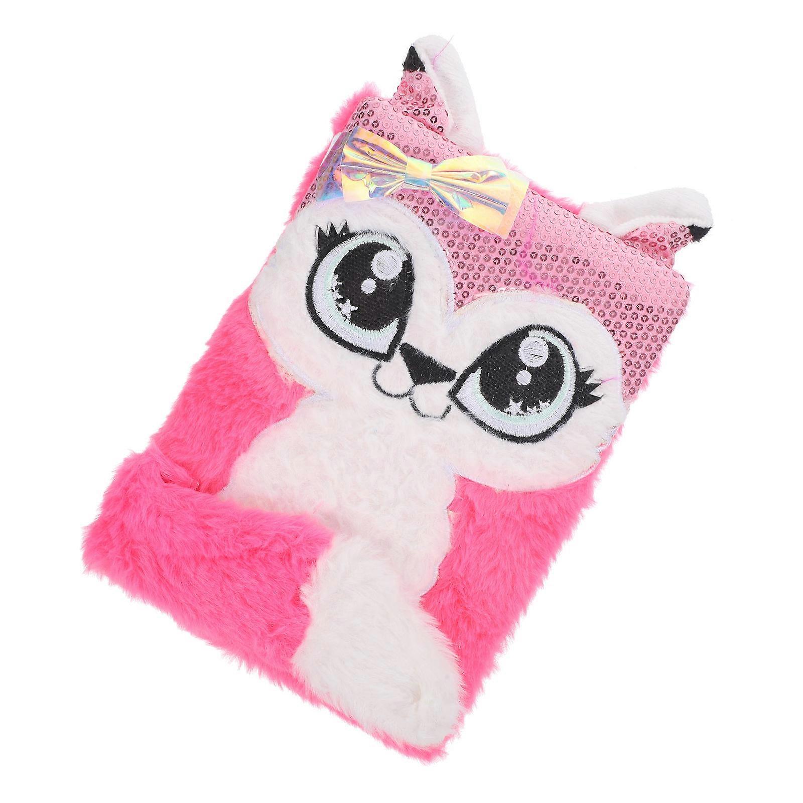 Cute Cartoon Fox Plush A5 Notebook, Small Pocket Size for Students Writing and Notetaking