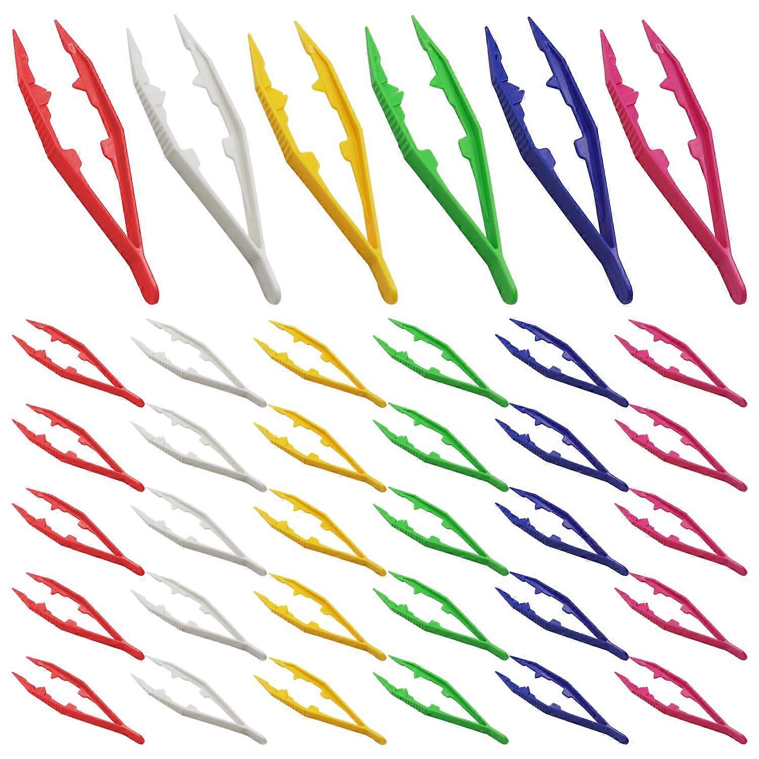 30个彩色塑料夹子,塑料镊子,儿童镊子,玩具配件工具,儿童DIY工具套装