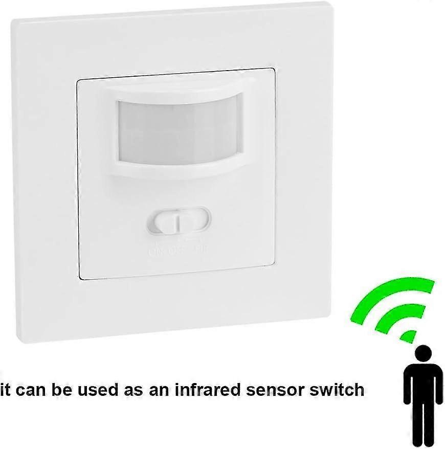 Bewegungsmelder Lichtschalter Detektor AC 110V-240V Passiver Infrarotsensor Universeller Infrarotsensor Intelligenter Anwesenheitskontroll-Wandschalter,