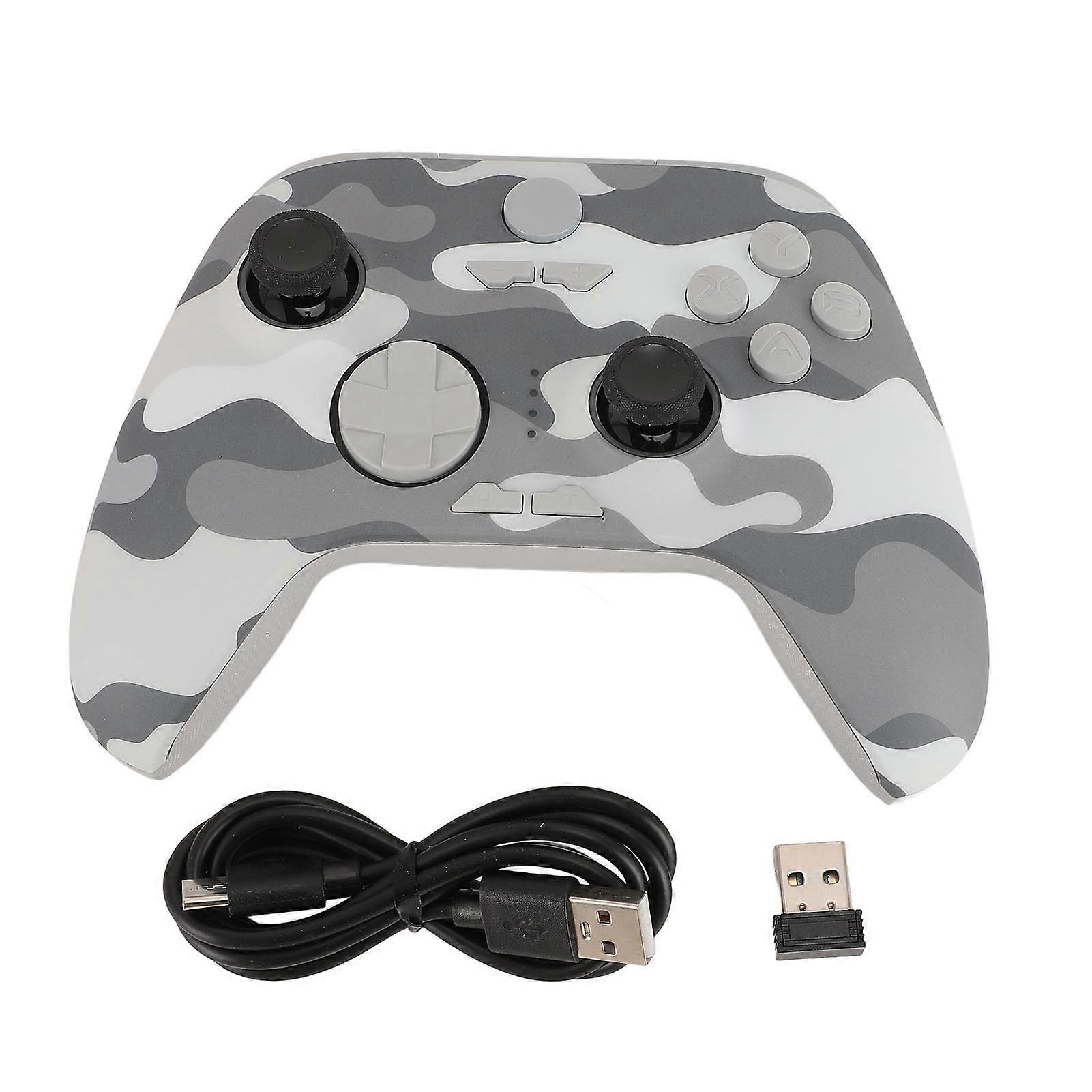 Gray Bluetooth Game Controller - Dual Hall Triggers, 6 Axis Gyro, RGB LED, Anti-Slip Design
