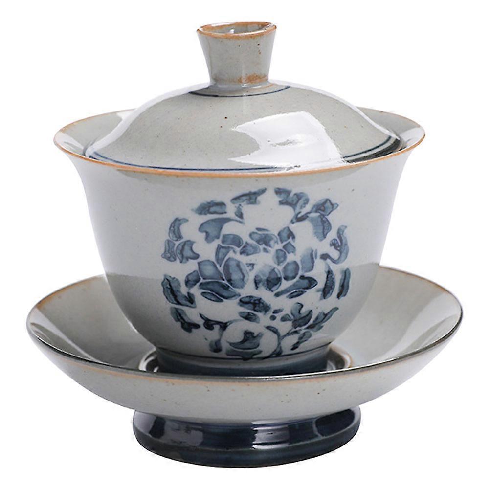 Ceramic Gongfu Tea Cups Traditional Chinese Style Tea Bowl Home Use 11.3X10.5CM Tea 1 Set