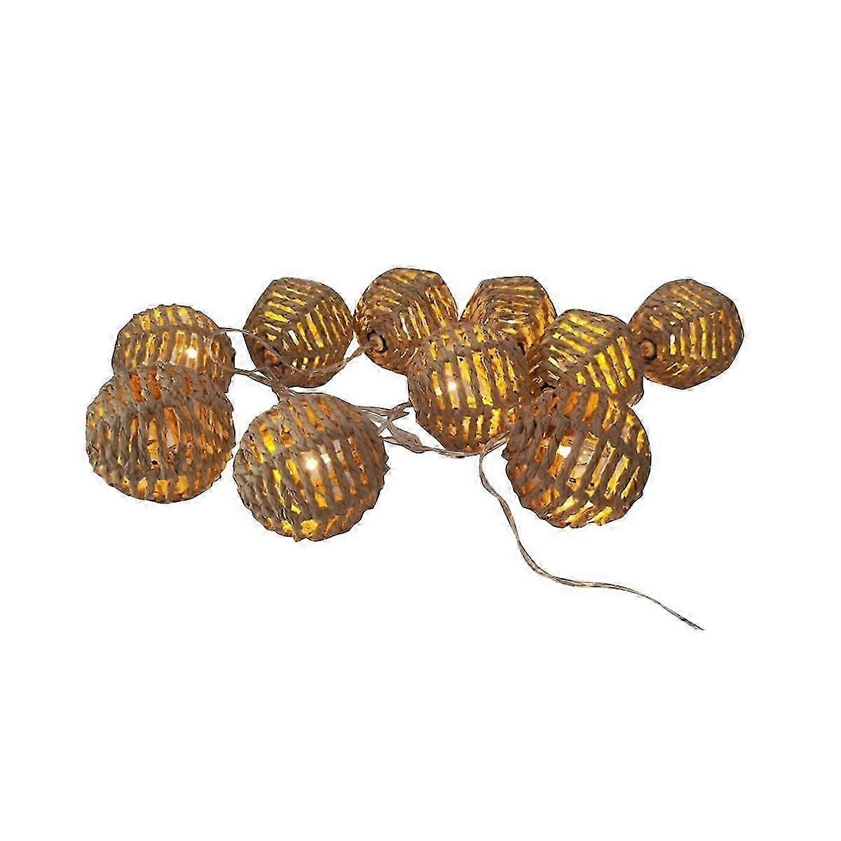 2.5M 10LED Paper Rattan Ball Light Decoration Christmas Festival Light String Light String Pendant