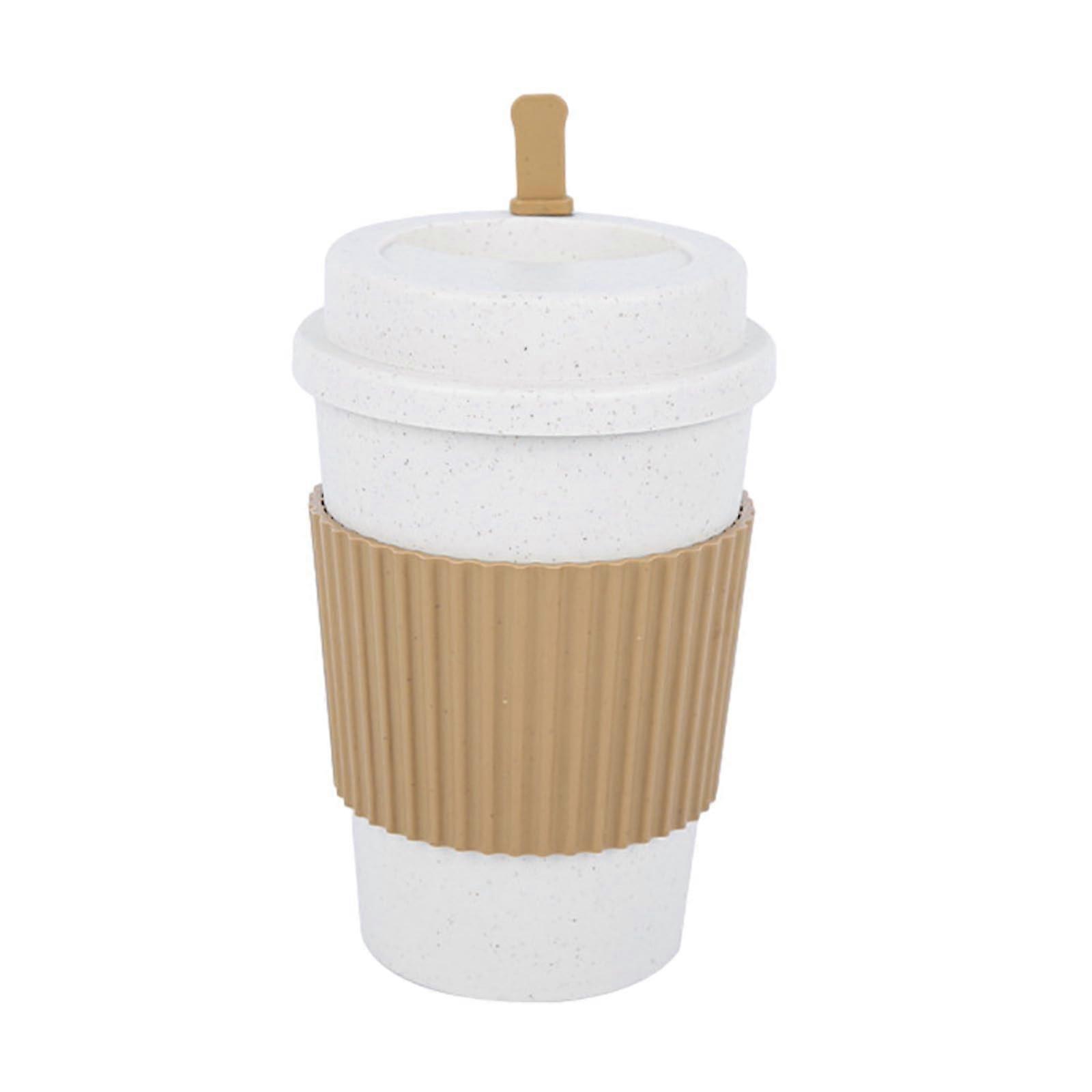 Water Bottle with Lid and Straw, Sports Bottle, Gym Bottle Khaki 9.3×9.3×14.2cm