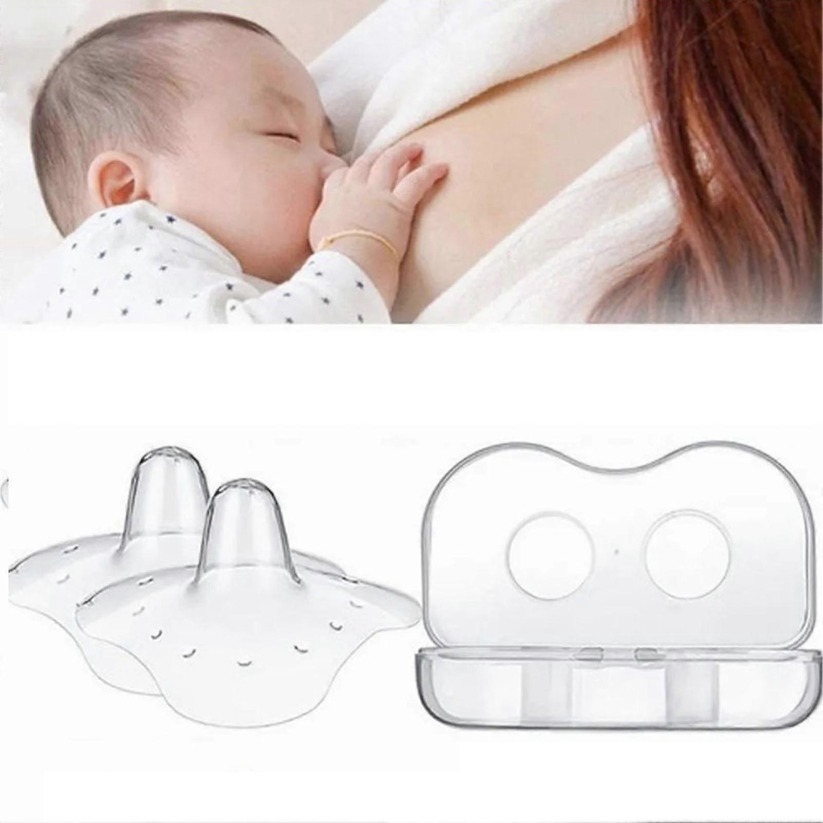 1 Pair Silicone Nipple Shield Soft Triangular Nursing Nipple Shields for Breastfeeding 