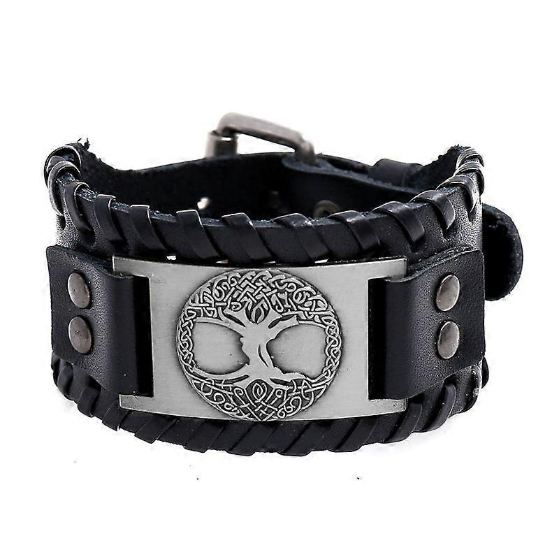 Lucky Tree Totem Cowhide Bracelet -  Lucky Tree Totem Weaving Bracelet -  Lucky Tree Totem Men's Cowhide Bracelet
