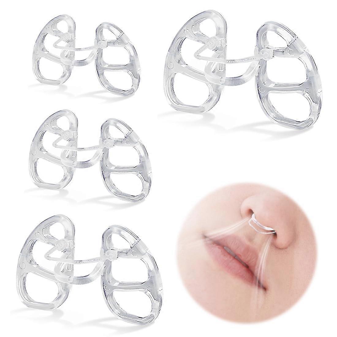 Snoring Stoppers Pack of 4 Reusable Nose Separators Anti Snoring Device in 4 Sizes for Better Breathing
