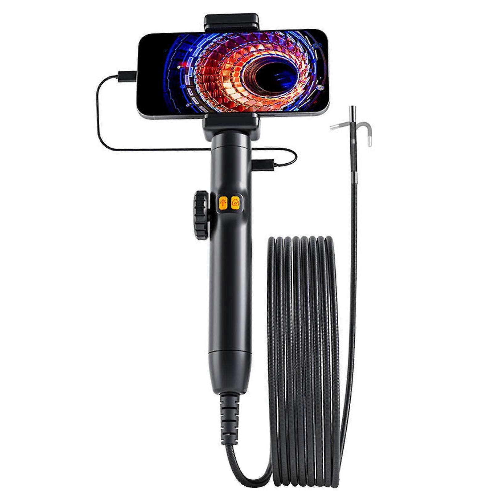 6mm Lens Industrial Endoscope Inspection Camera Flexible Snake Endoscope Camera Waterproof Articulating Borescope Camera Multicolor