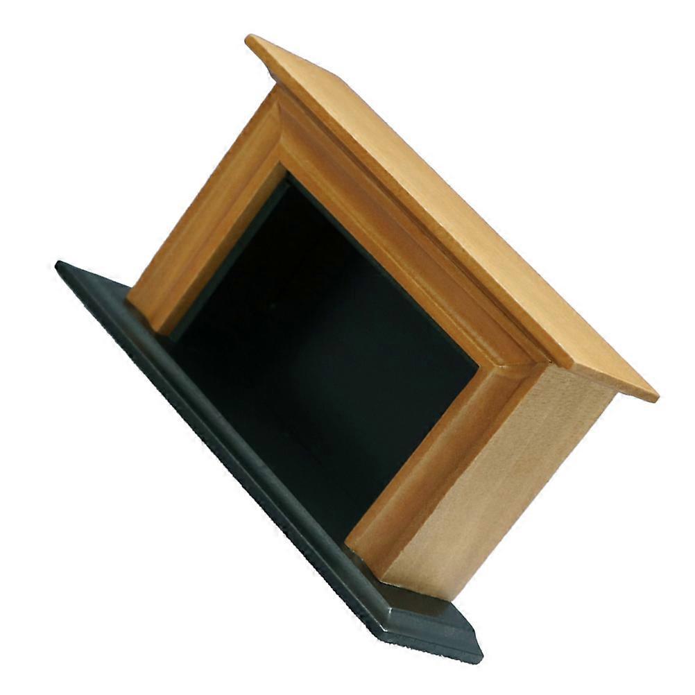 Mini cheminée maison de poupée décor style rétro américain kaki 12.2X7.5X3.5cm bricolage construction 1Set