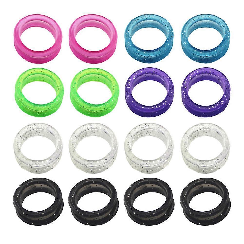 16pcs Scissors Finger Rings for Pet Grooming – Comfortable Loops, Easy Installation, Enhanced Grip & Reduced Friction