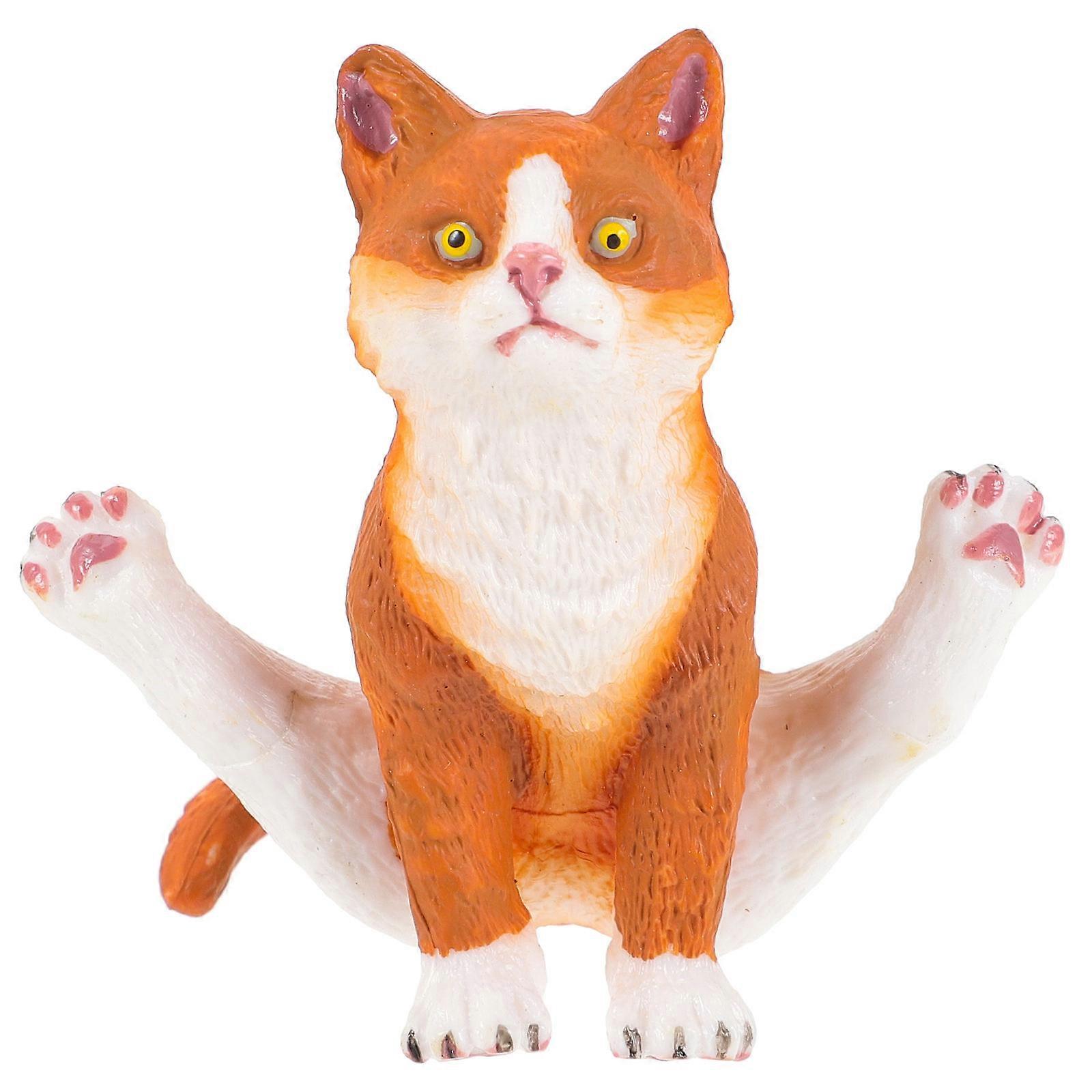 Realistic Cat Figurine Simulation Cat Desktop Cat Ornament PVC Cat Statue