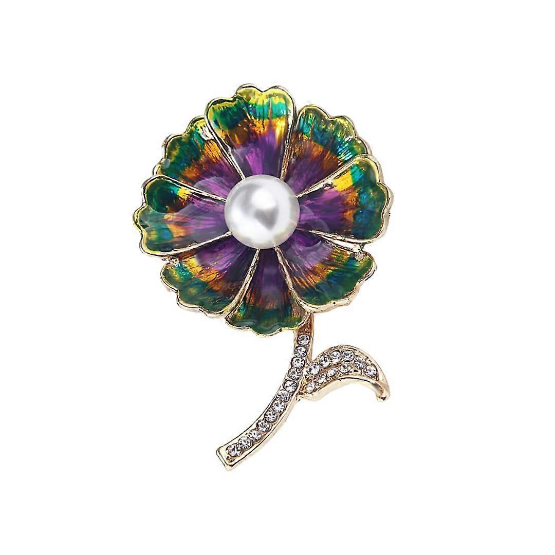 Pearl Flower Brooch Pin for Women - Elegant Floral Design for Scarves, Hats, Costumes, Party, and Birthday Celebrations