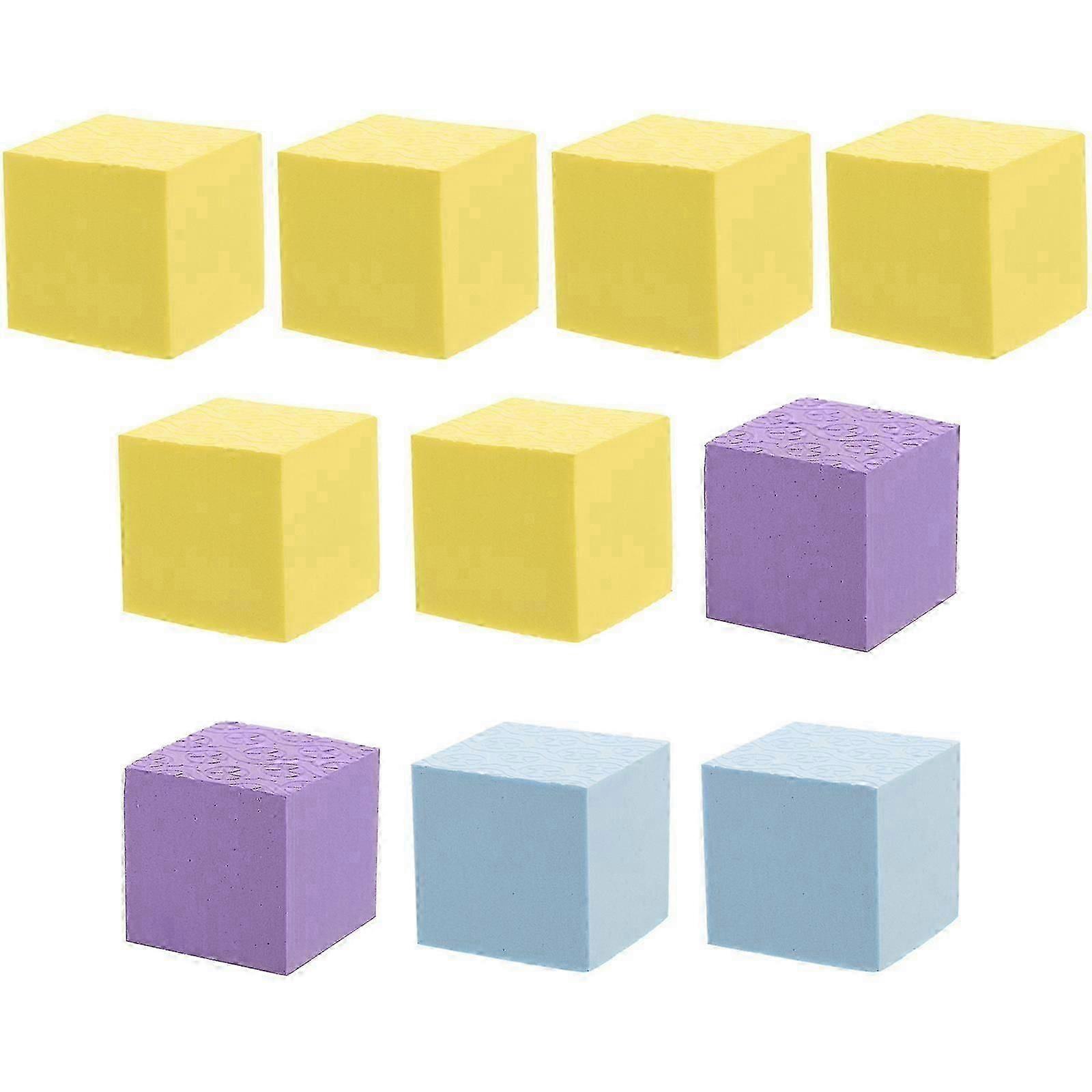 10PCS Colorful DIY Sponge Blocks for Kids Geometry Learning 5CM Random