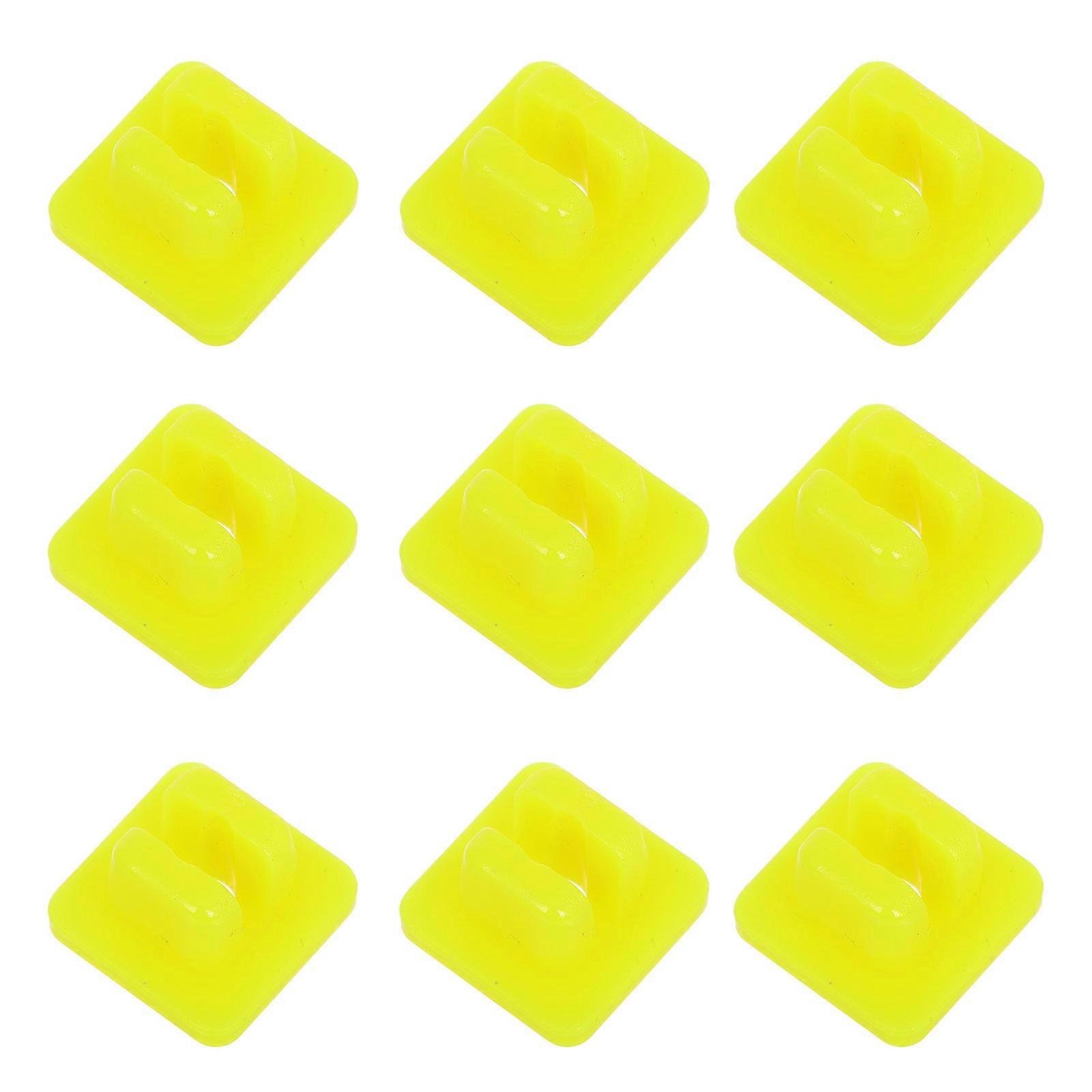 Car Speaker Clamp Quick Installation Plastic Nuts Fixing Clips Yellow 1.40X1.40X0.90cm Stable Fastening Multiple Speaker Compatibility 10Pcs