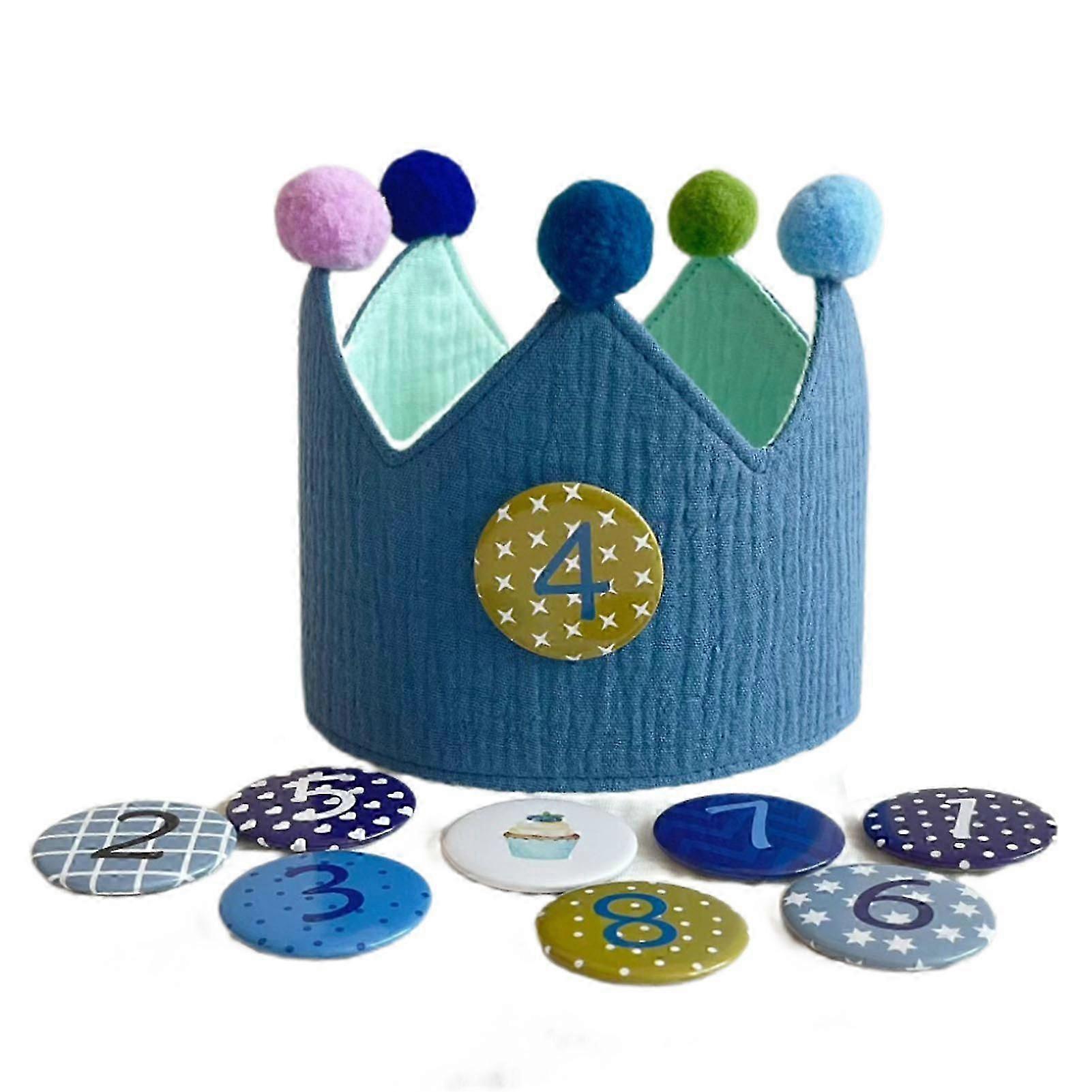 قبعة عيد ميلاد حديثي الولادة الأطفال حديثي الولادة قابل للتعديل حجم قبعة الحزب مع أبازيم بوم بوم ديكور تاج تصوير قبعة الدعامة