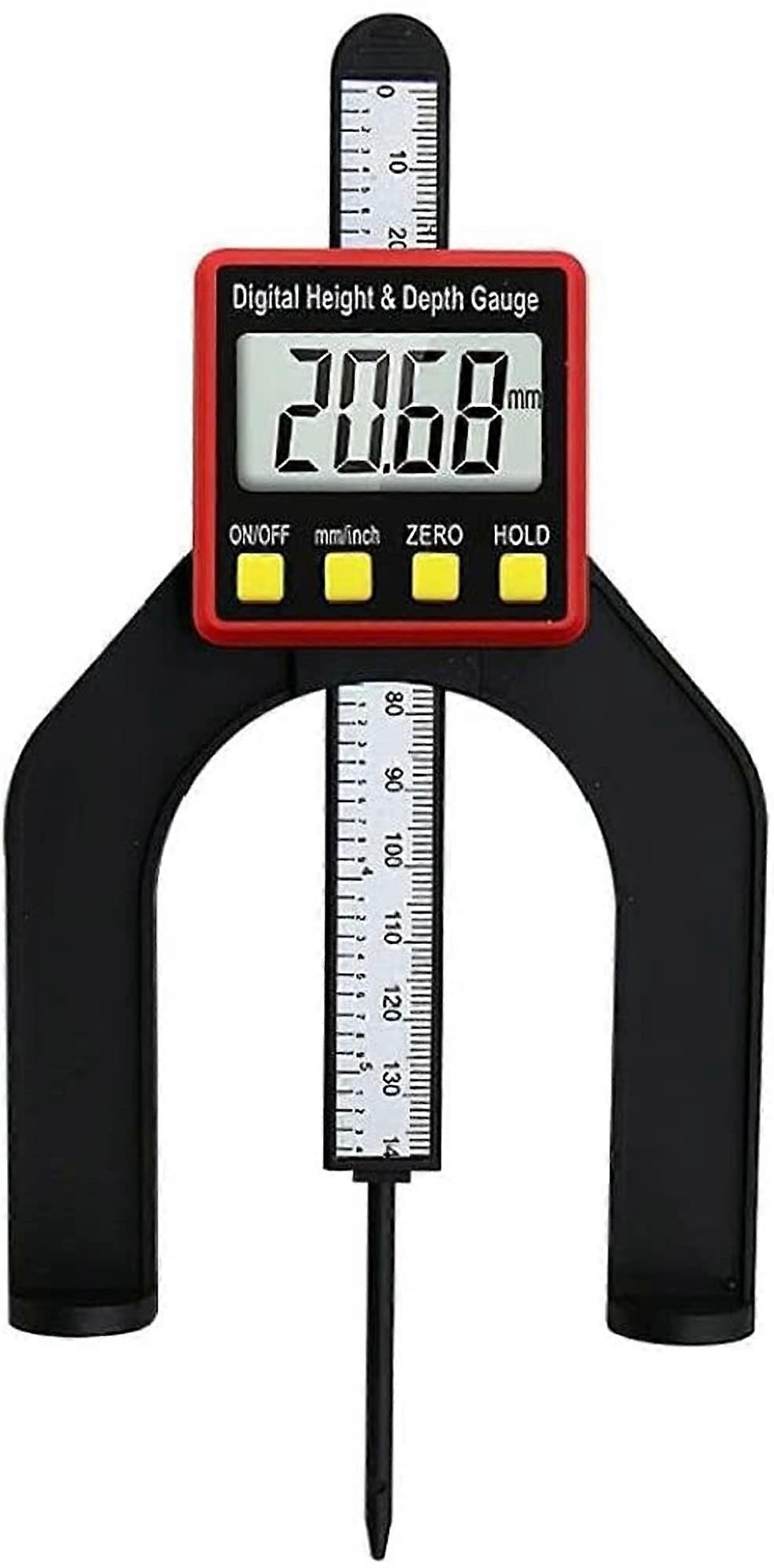 Digital Depth Gauge, 2in1, Digital Angle Finder, Angle Gauge Set, Tool for Woodworking, Construction, , 0–80 mm