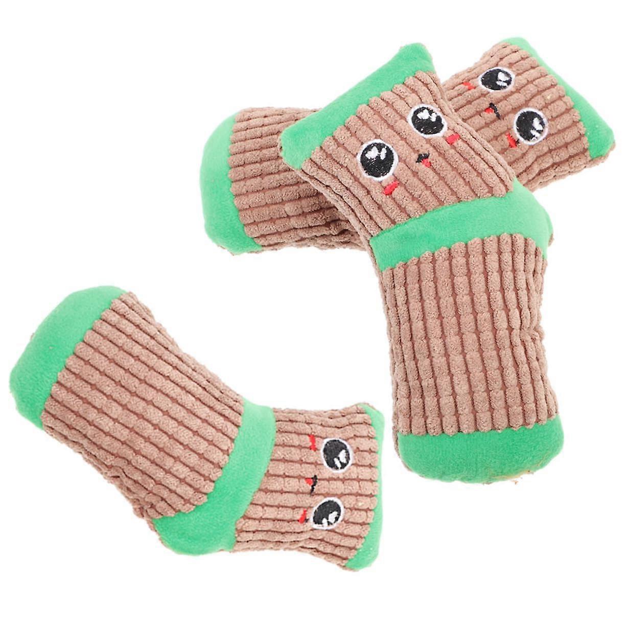 3 pieces plush biteresistant squeaky socks for selfentertainment interactive stress relief