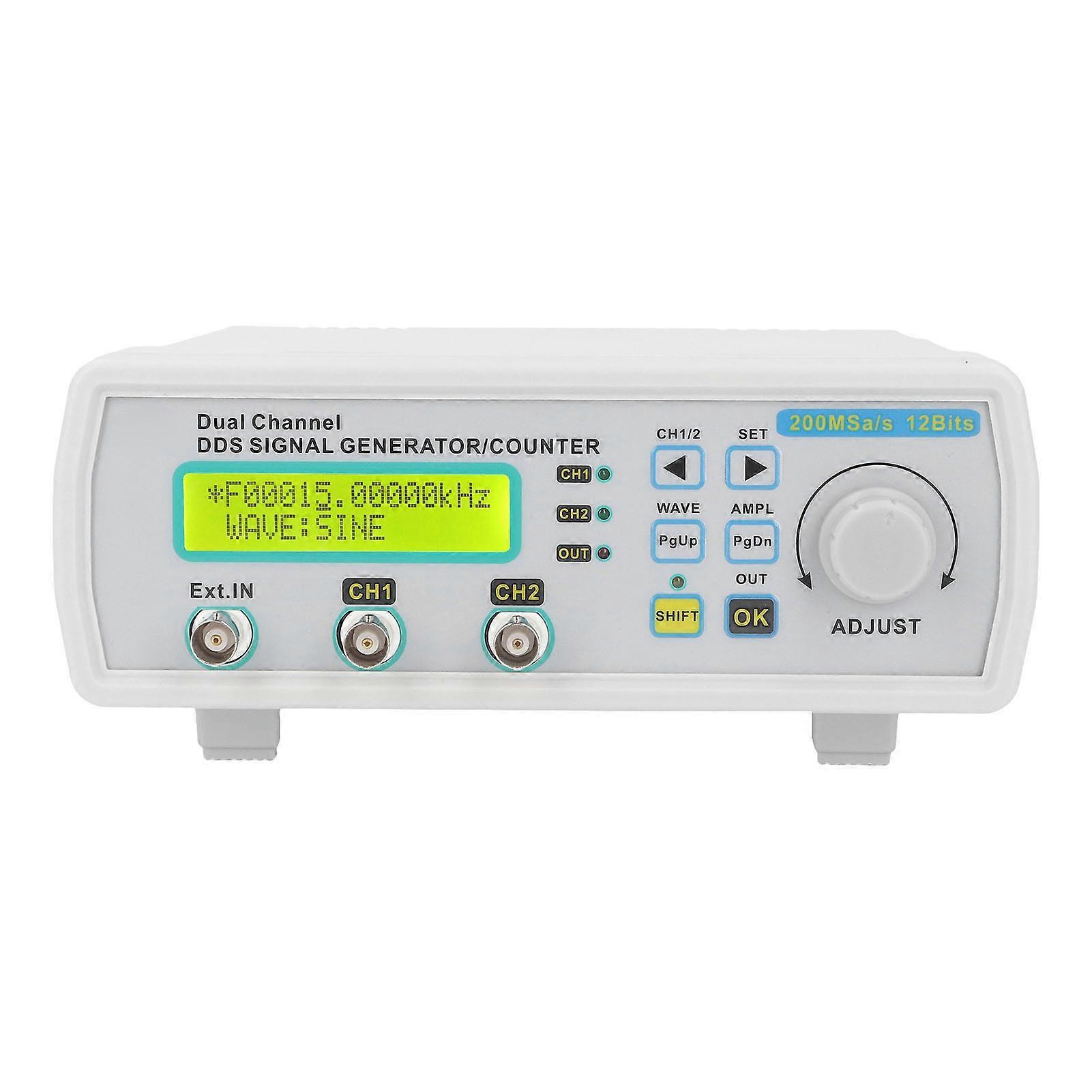 Signal Generator Frequency Counter DC5V DDS Dual Channel Programmable Function Signal Generator Counter 100‑240V UK Plug 