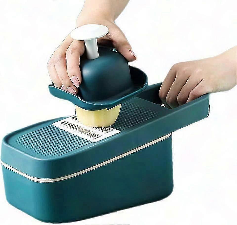 Manual Cheese Grater with Container, Handheld Vegetable Grater for Lemon Garlic Carrots and More