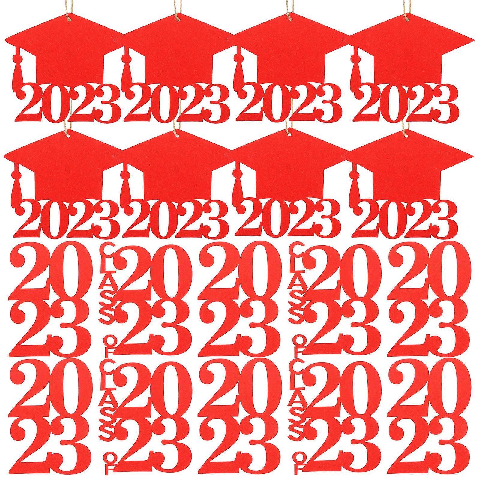 30Pcs Graduation Cutouts Tags Class of 2023 Graduation Decoration Grad Party Table Centerpieces Tags