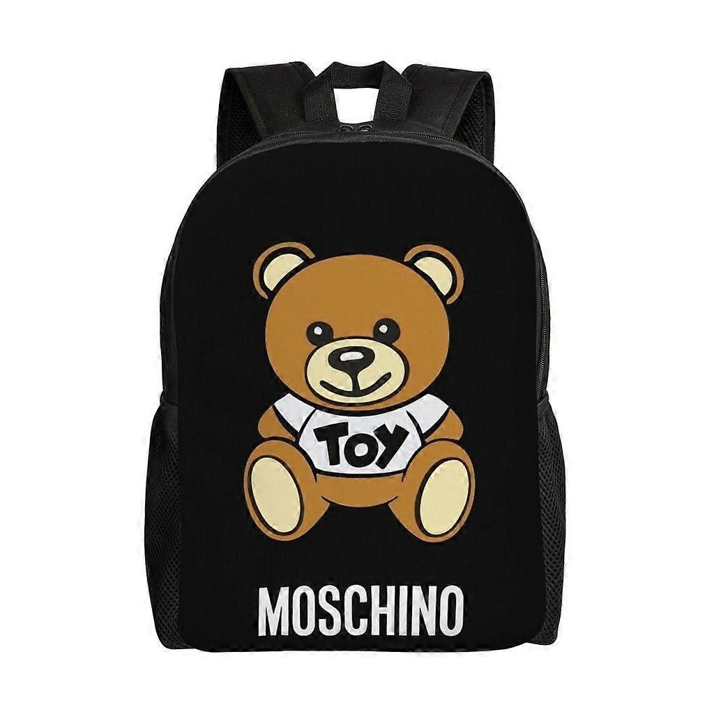 حقيبة ظهر Moschino متعددة الاستخدامات قابلة للغسل على الطراز غير الرسمي حقيبة ظهر طالب المدرسة عصري أكسفورد قماش حقيبة كمبيوتر للجنسين-hjka3103