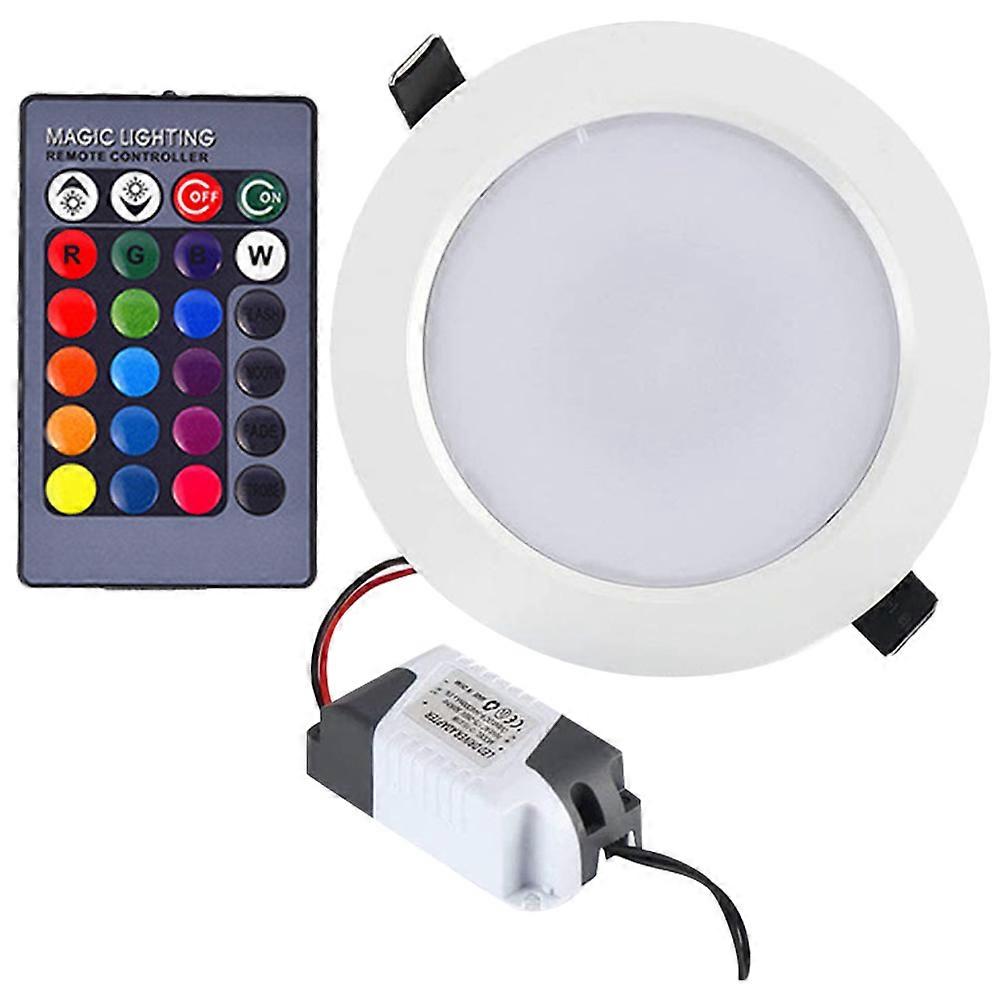 Led Recessed Lighting Ceiling Lights Dimmable Remote Control Color Changing 10.5X10.5X4CM Round Shape For Homeowners 1Set