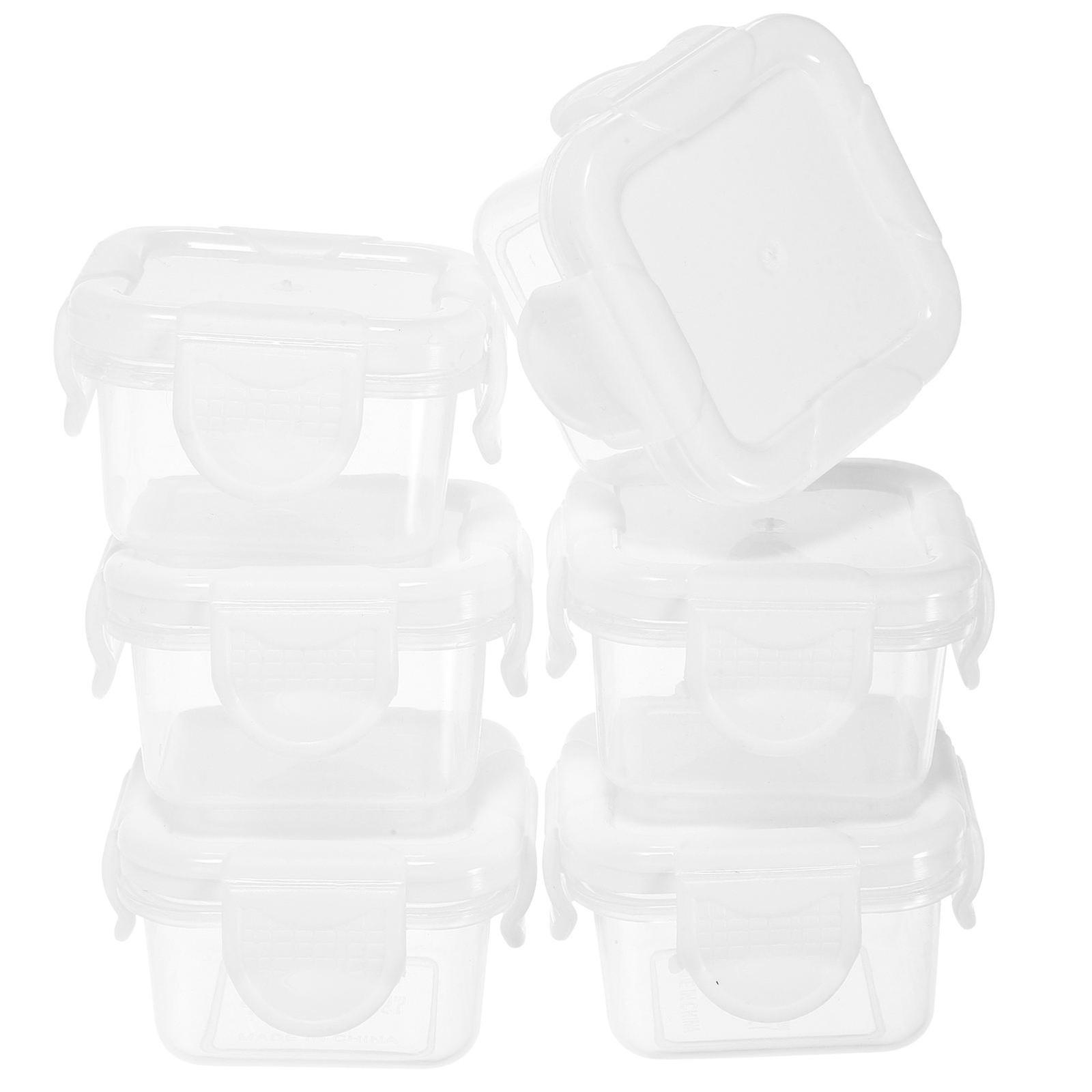 6Pcs White Portable Dipping Sauce Cups for Storage PP Snack Containers Ideal for Ketchup and Dressings