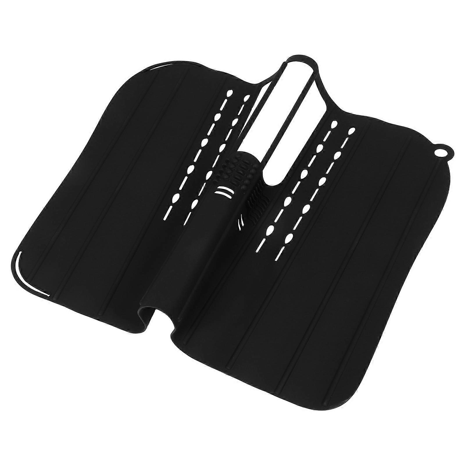 Black Silicone Sink Cover for Counter Space Multipurpose Bathroom Mat Easy to Clean and Nonslip 28.5 x 17.5 in