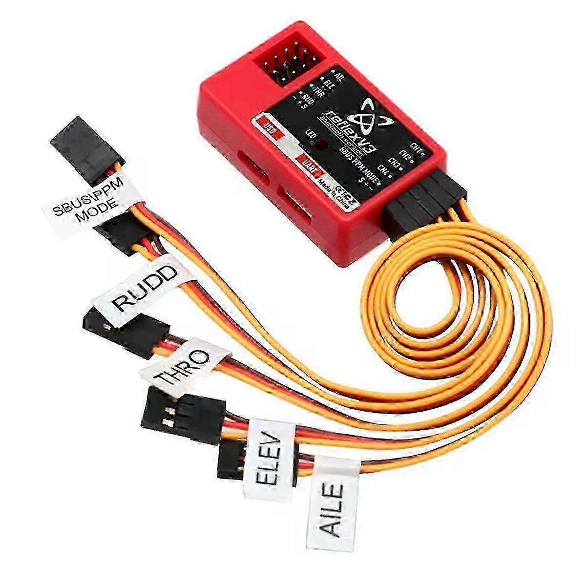 RC Plane Flight Controller with Gyro Stabilizer for FMS Warbird Fixed Wing Models Fixed Gyro Mode Edition 0724