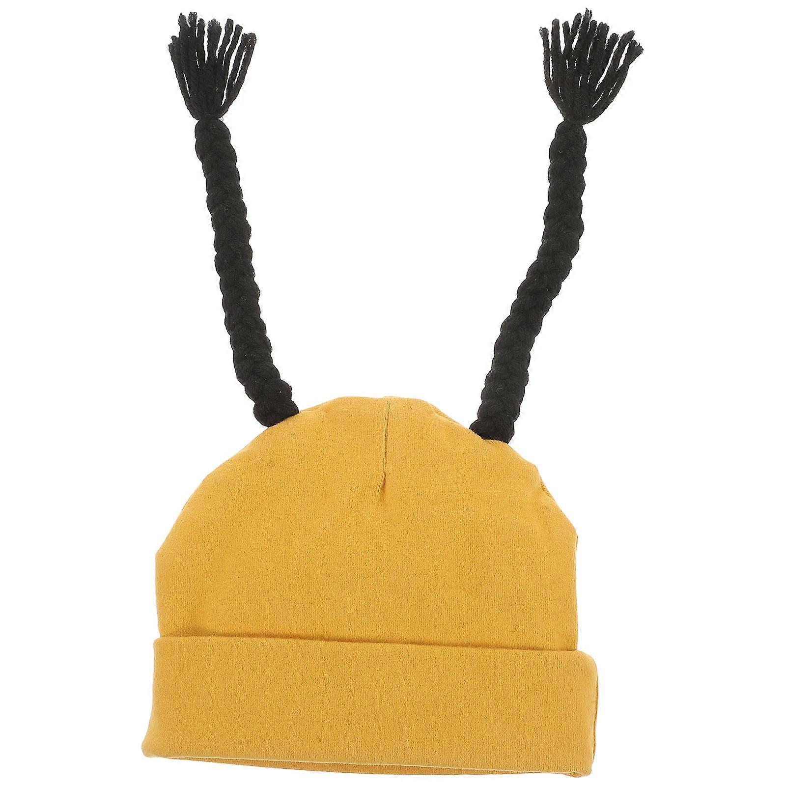 Hat Wigs Baby Hats Newborn Cap Girls Fine Knitted Technology Outdoor Walks Playing with Friends 1Set