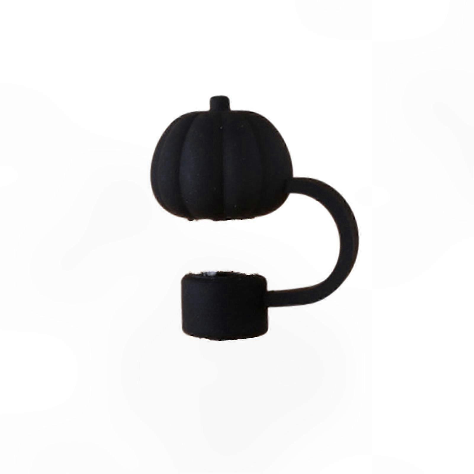 Silicone Pumpkin Straw Cap for 30/40 Oz Tumbler Cups, Fall Non-Slip Reusable Lid, BPA-Free, Universal Fit for 10mm Straws