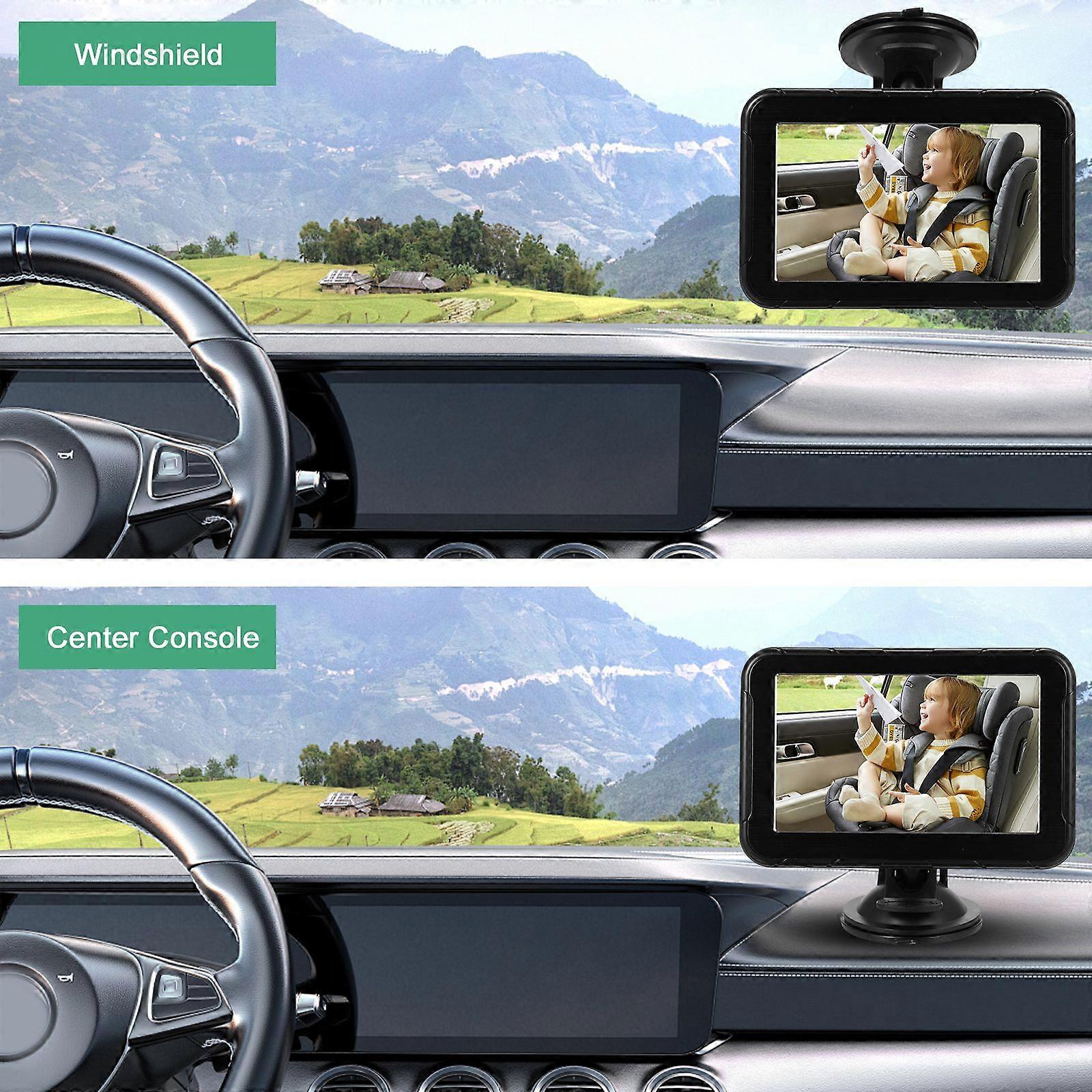 Baby Car Mirror, 5'' HD 1080P Car Baby Monitor with Infant Car Seat Camera Rear Facing Backseat Camera with Wide Clear View for Newborns Kids Pets