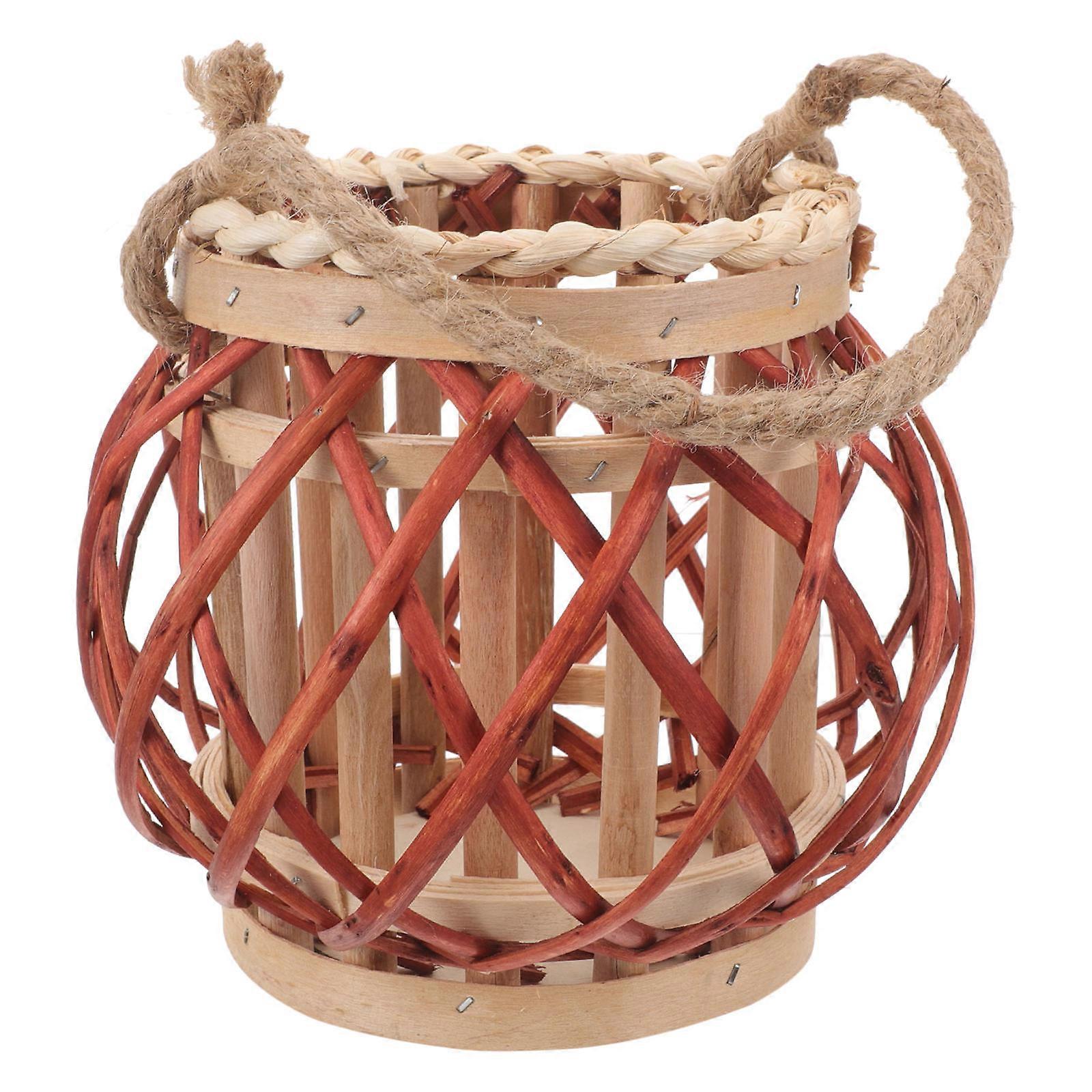 Rustic Woven Candle Lantern Party Decorating Friends Co-workers 33x20cm 1Set
