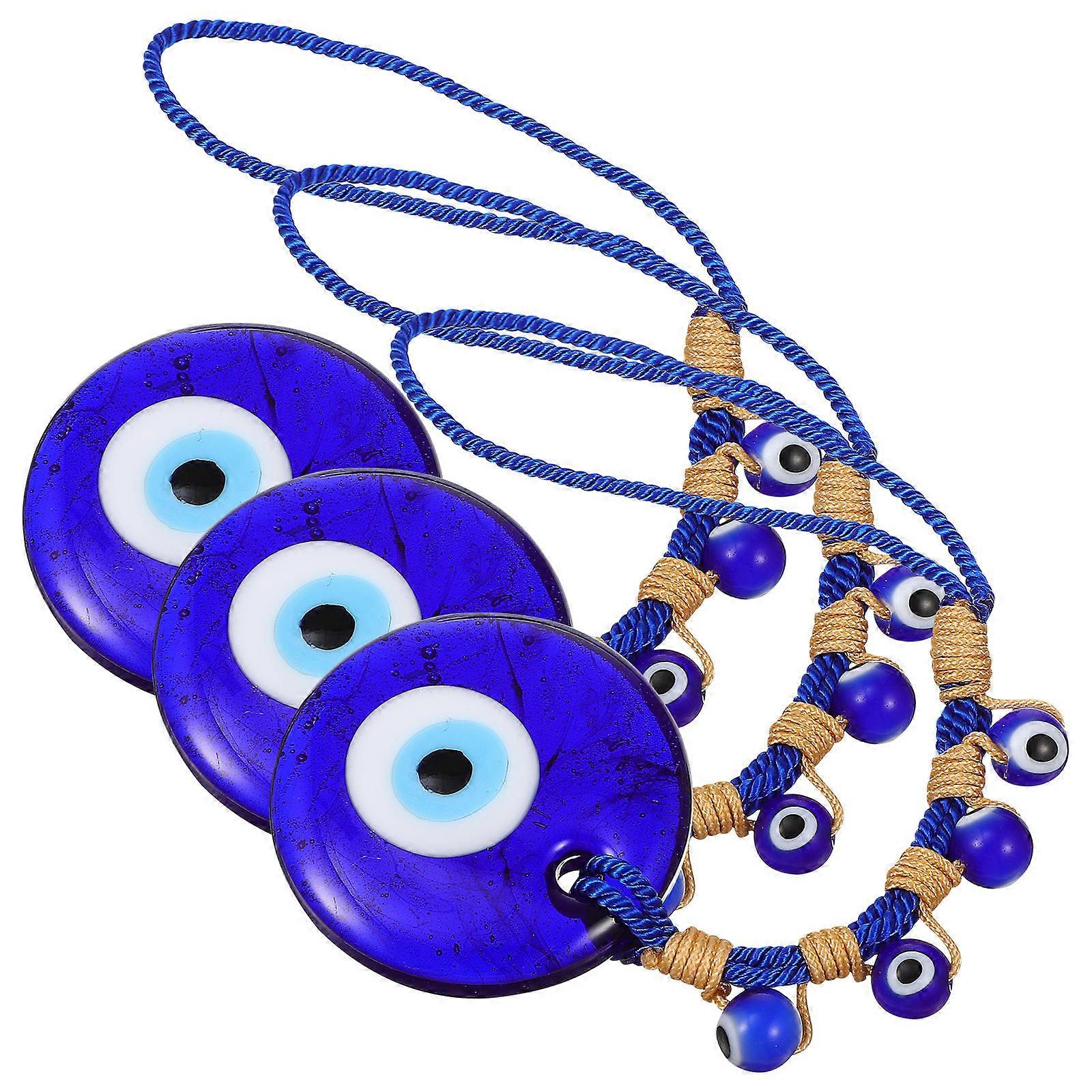 Evil Eye Hanging Decor For Car Design Round 3Pcs