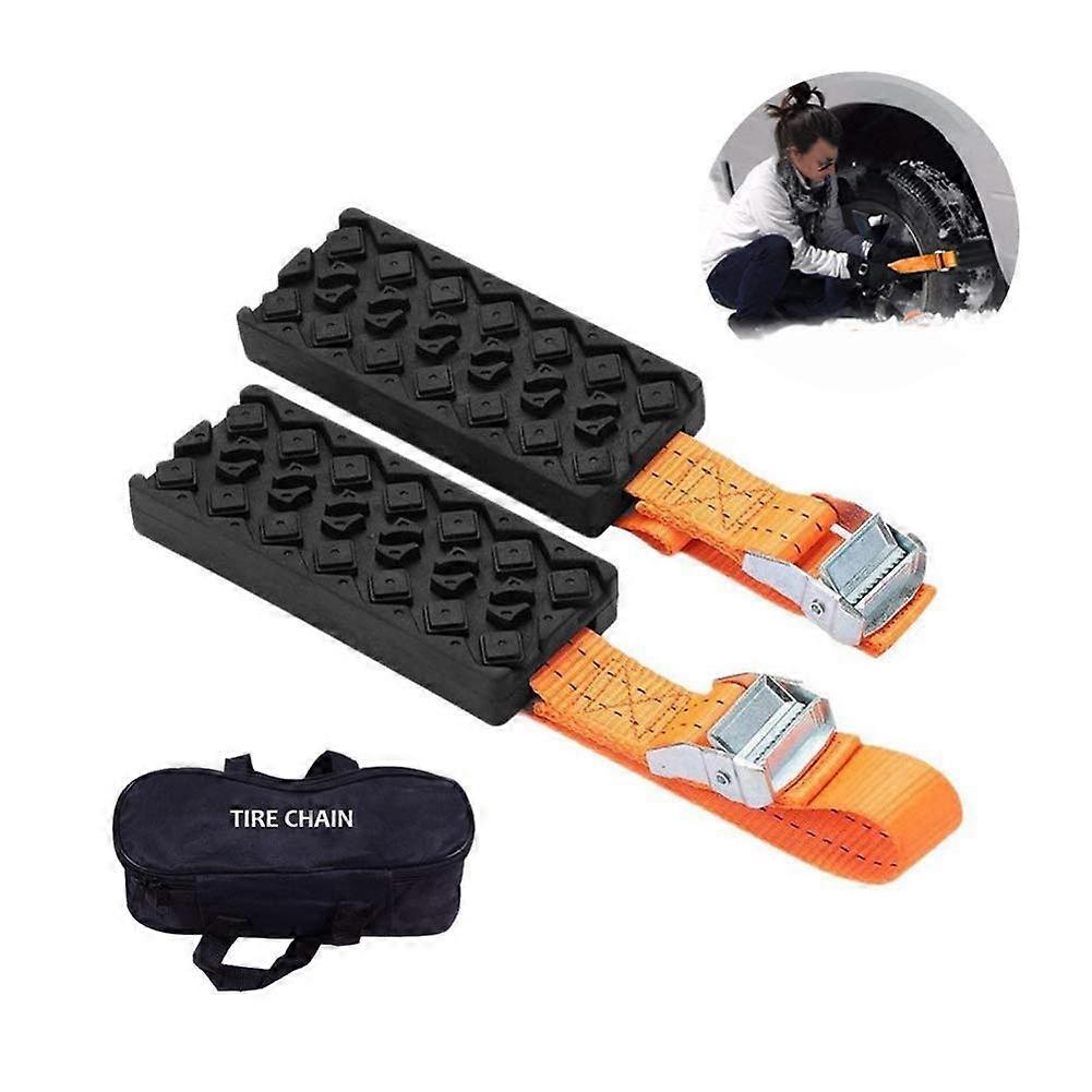 NonSlip Tire Blocks Emergency Snow Mud Sand Tire Chain Strap Traction Device