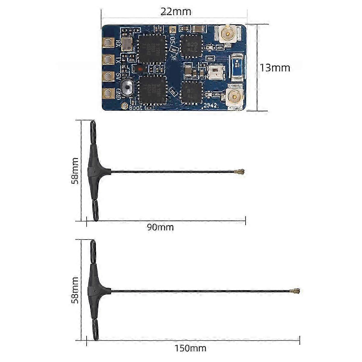ELRS 2.4Ghz Dual Core RX Diversity Receiver ESP32+TCXO FPV Nano RX for RC Airplane FPV Long Range DIY Parts C